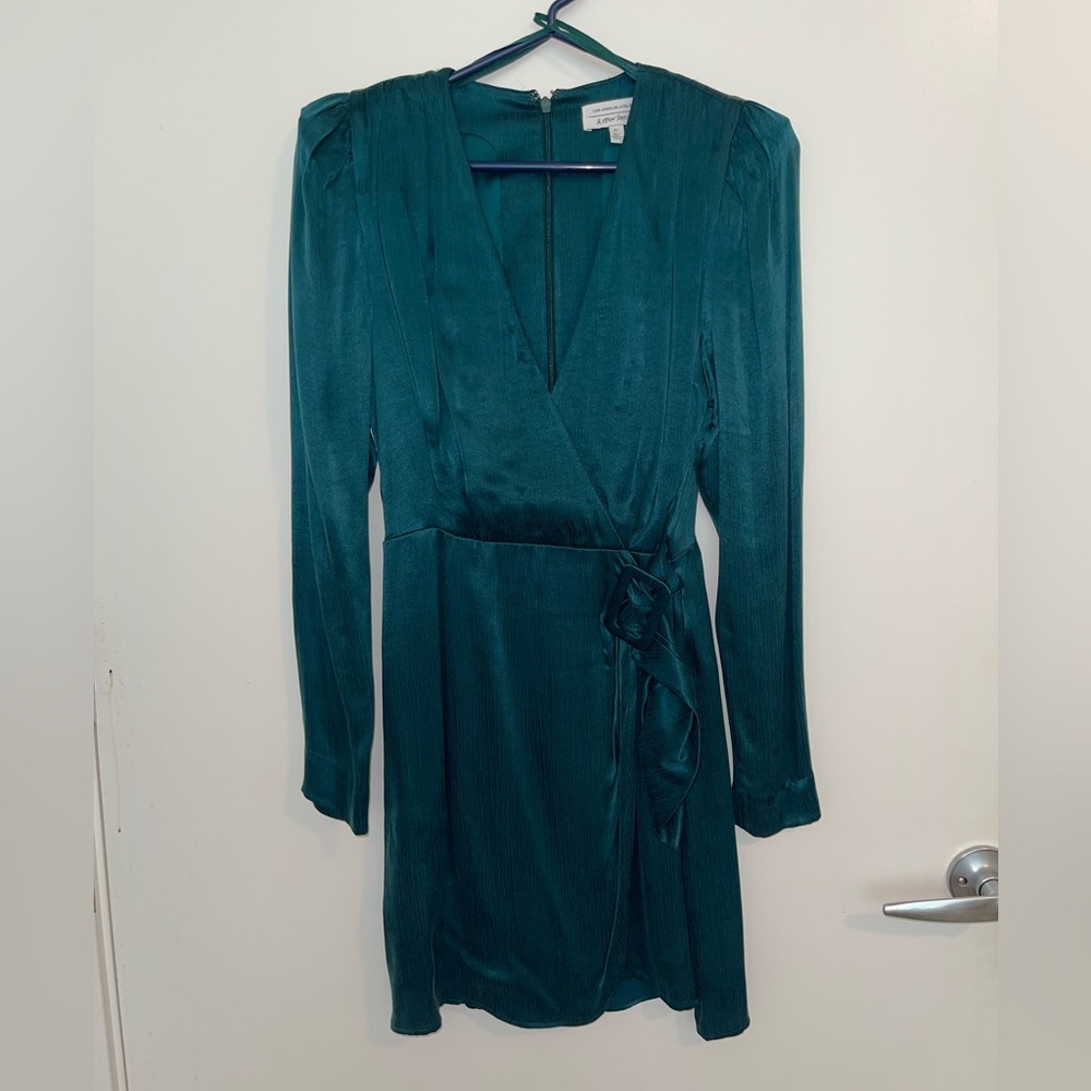 & other stories dress, long sleeve, dark green, short, size US2, great condition